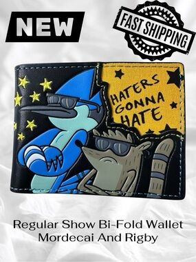 NEW Regular Show Bi-Fold Wallet Mordecai And Rigby FAST SHIPPING